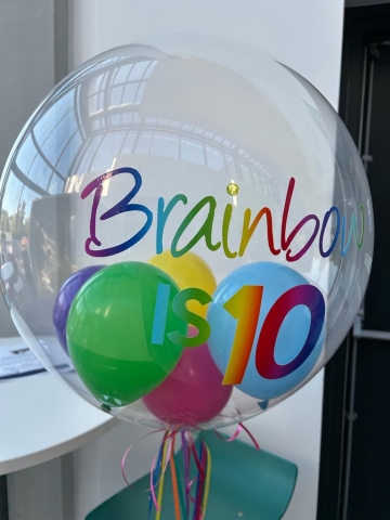 'Brainbow is 10' balloon